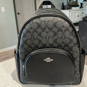 Coach Court Backpack In Signature Canvas